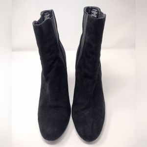 Steve Madden Effect Black Suede Ankle Boots